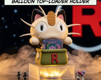Team Rocket Mauzi Ballon: TKG Top-Loader Halter Pokemon Sammelkarten Schreibtisch Display Rip Station