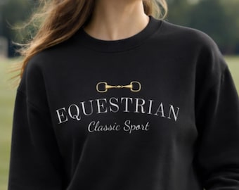 Horse Sweatshirt, Riding Sweatshirt, Equestrian Top, Horse Girl Top, Riding Crewneck, Horse Lover Gift