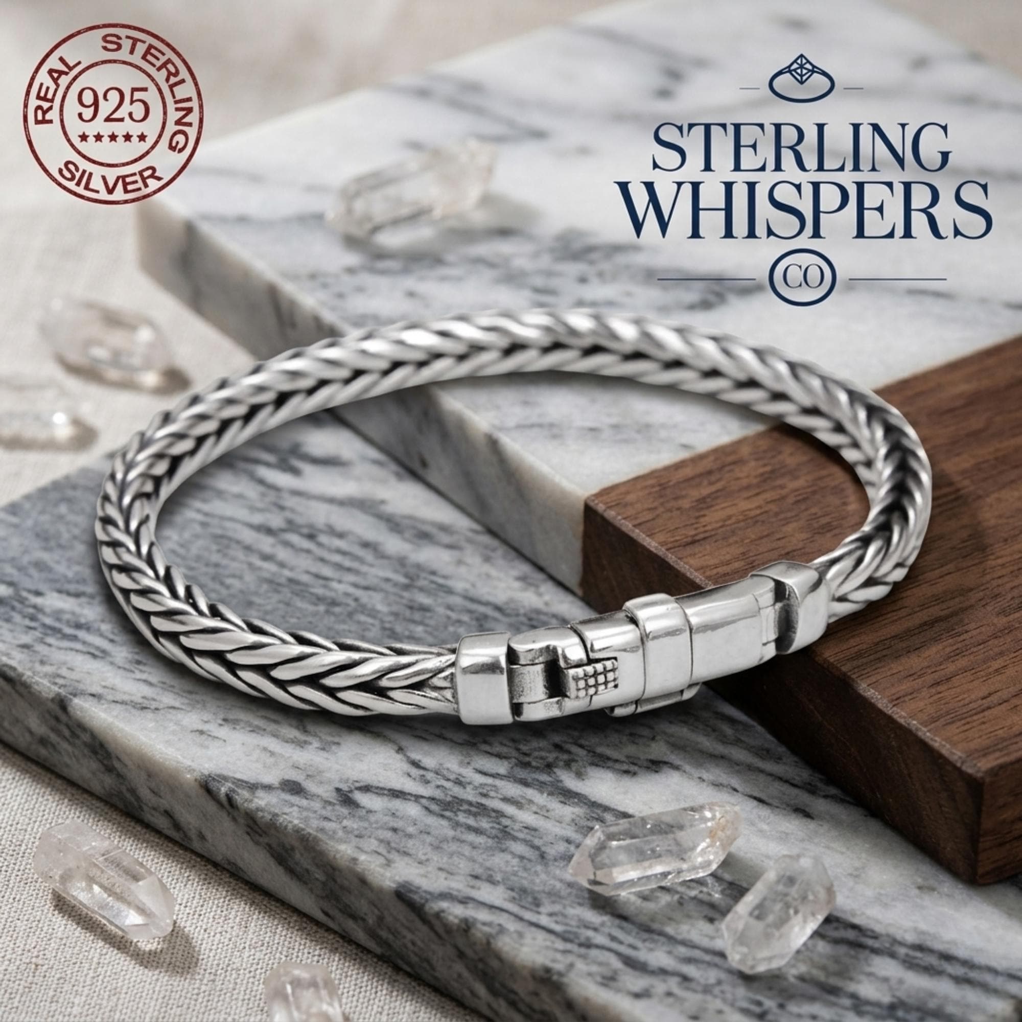 Silver Twisted Bracelet 5mm for Men – Hip Hop Handmade Jewelry - Etsy