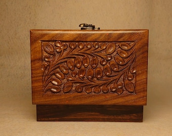 The Sacred Trust (Amanat) – Handcrafted Wooden Jewellery Keepsake Box (4x6)