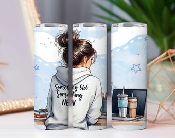 Papier pour verres Cosy Girl | Blue Star, Travail à domicile (Téléchargement numérique PNG)