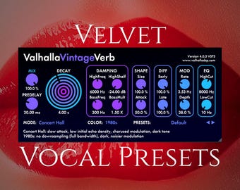 Valhalla Vintage Verb Vocal Presets | Velvet