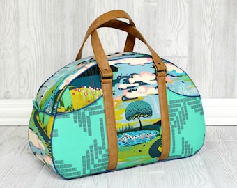Swoon patterns: Betty bowler - pdf bowling bag purse travel bag weekender sewing pattern
