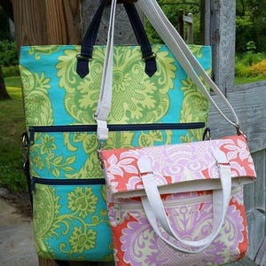 Swoon patterns: Amber fold over bag - pdf fold over bag purse sewing pattern