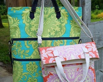 Amber Fold Over Bag Sewing Pattern: Crossbody & Tote (PDF Pattern)