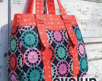 Swoon patterns: evelyn tote & handbag - pdf tote bag purse sewing pattern