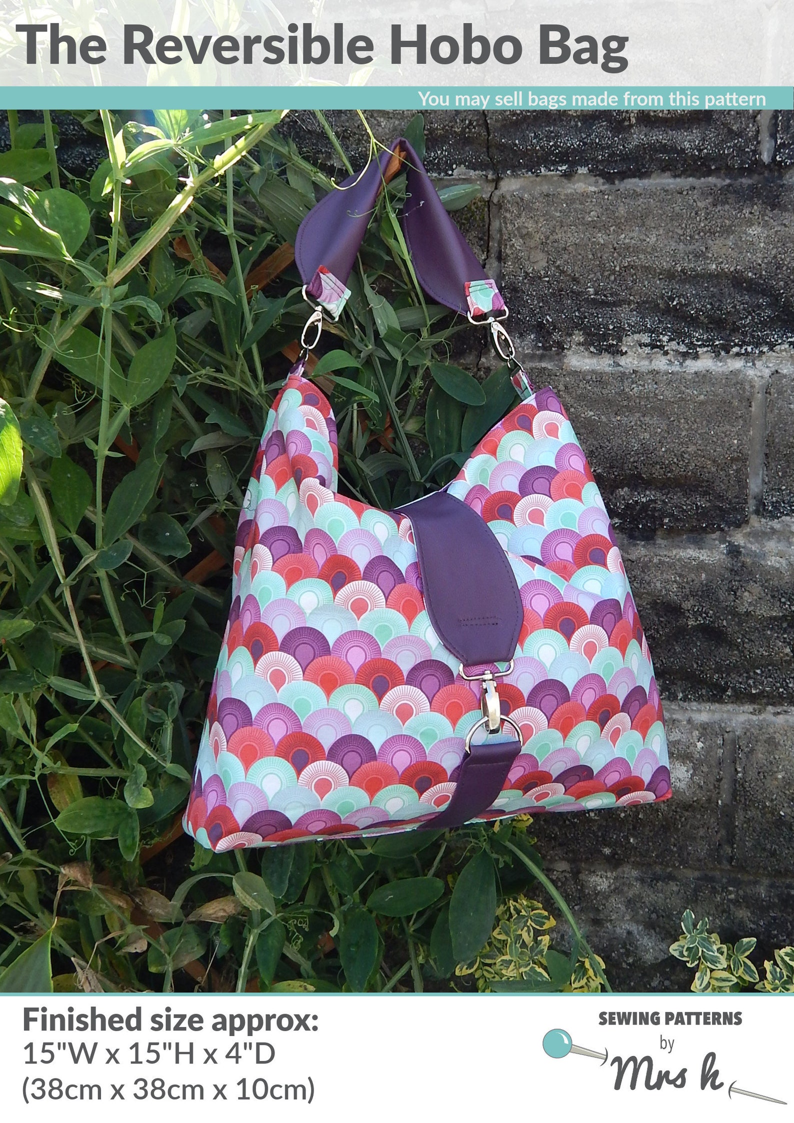 Reversible Hobo Bag Sewing Pattern: Beginner Friendly (digital PDF ...