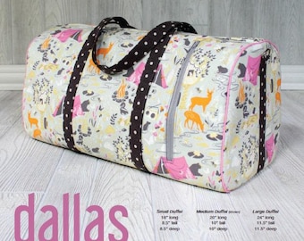 Swoon patterns: dallas vintage duffel - pdf bag purse duffle sewing pattern