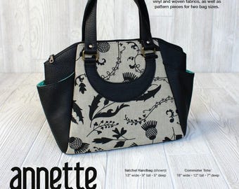Annette Satchel Handbag & Commuter Tote Sewing Pattern (PDF)