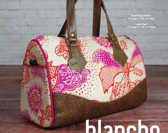 Swoon patterns: blanche barrel bag - pdf vintage bag purse sewing pattern
