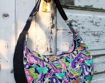 Swoon patterns: Sheena hobo bag - pdf vintage purse crossbody zipper sewing pattern
