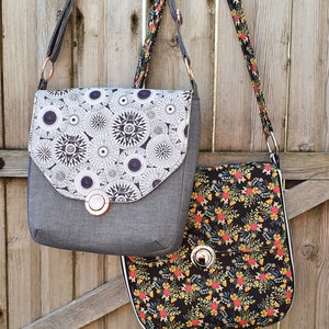Knopfverschluss Tasche Schnittmuster: Frau H Muster (Digitales PDF Muster)
