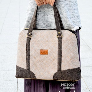 Swoon patterns: Linette business bag - pdf vintage purse tote handbag bag sewing pattern