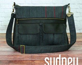 Swoon patterns: sydney crossbody bag - pdf vintage large crossbody purse tote handbag sewing pattern