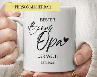Taza "Ascendido a abuelo extra" – Regalo personalizado para el nuevo abuelo, anuncio de embarazo
