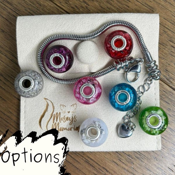 Handmade Resin Memorial Bead: Cremation Ash Keepsake