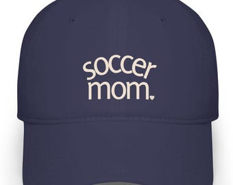 Soccer Mom Hat with Tiny Heart | Minimalist Baseball Cap for Game Day | Trendy Gift for Soccer Mom | Sports Mom Cap