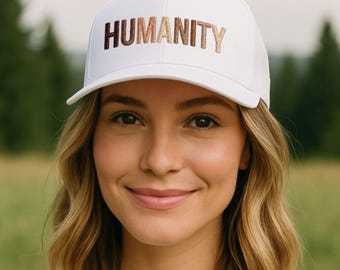 Embroidered HUMANITY Hat | Unity Statement Cap | Human Rights Apparel