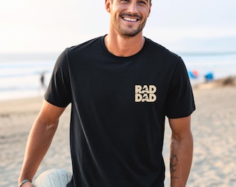 Rad Dad Shirt, Father's Day Gift for Dad, Vintage Surf Dad Tee, Cool Dad T-Shirt, Wave Graphic Shirt, Comfort Colors 1717, Dad Birthday Gift