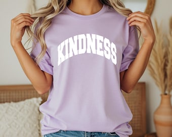 Kindness Shirt | Varsity Kindness Tee | Comfort Colors 1717 | Inspirational Graphic T-Shirt | Collegiate Style Unisex Shirt | Positive Gift