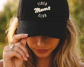 Tired Moms Club Embroidered Hat | Funny Mom Hat | Mother’s Day Gift | Cute Mom Baseball Cap | Relatable Mom Life Hat | Trendy Mom Gift