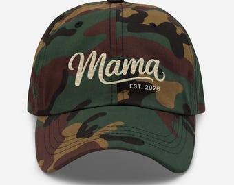 MAMA Est 2026 Embroidered Hat | New Mom Gift | Expecting Mom Gift | Baby Shower Gift | Mothers Day Gift | Minimalist Mama Cap