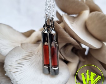 Black Nickel-plated Sterling Silver Blood Vial Kit | Blood Vial Jewelry |  Blood Vial Necklaces - LOVE in VEIN™