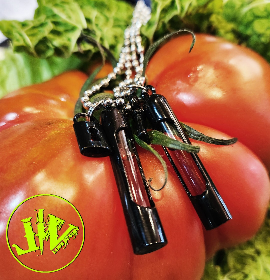 Black Nanoceramicplated Blood Vial Kit Blood Vial Jewelry Etsy