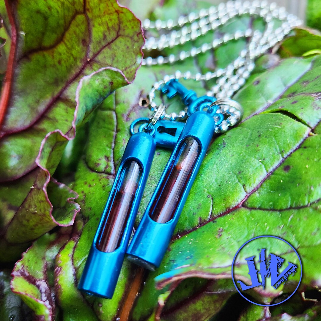 Turquoise Color Blood Vial Kit Blood Vial Jewelry Blood Vial Necklaces