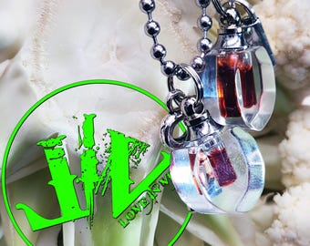 Blut Schmuck Leere Fläschchen für Ihre Blutfläschchen Anhänger für Hochzeitsgeschenk für Paare Datum Nacht Geschenk für Freunde Blutfläschchen Halsketten