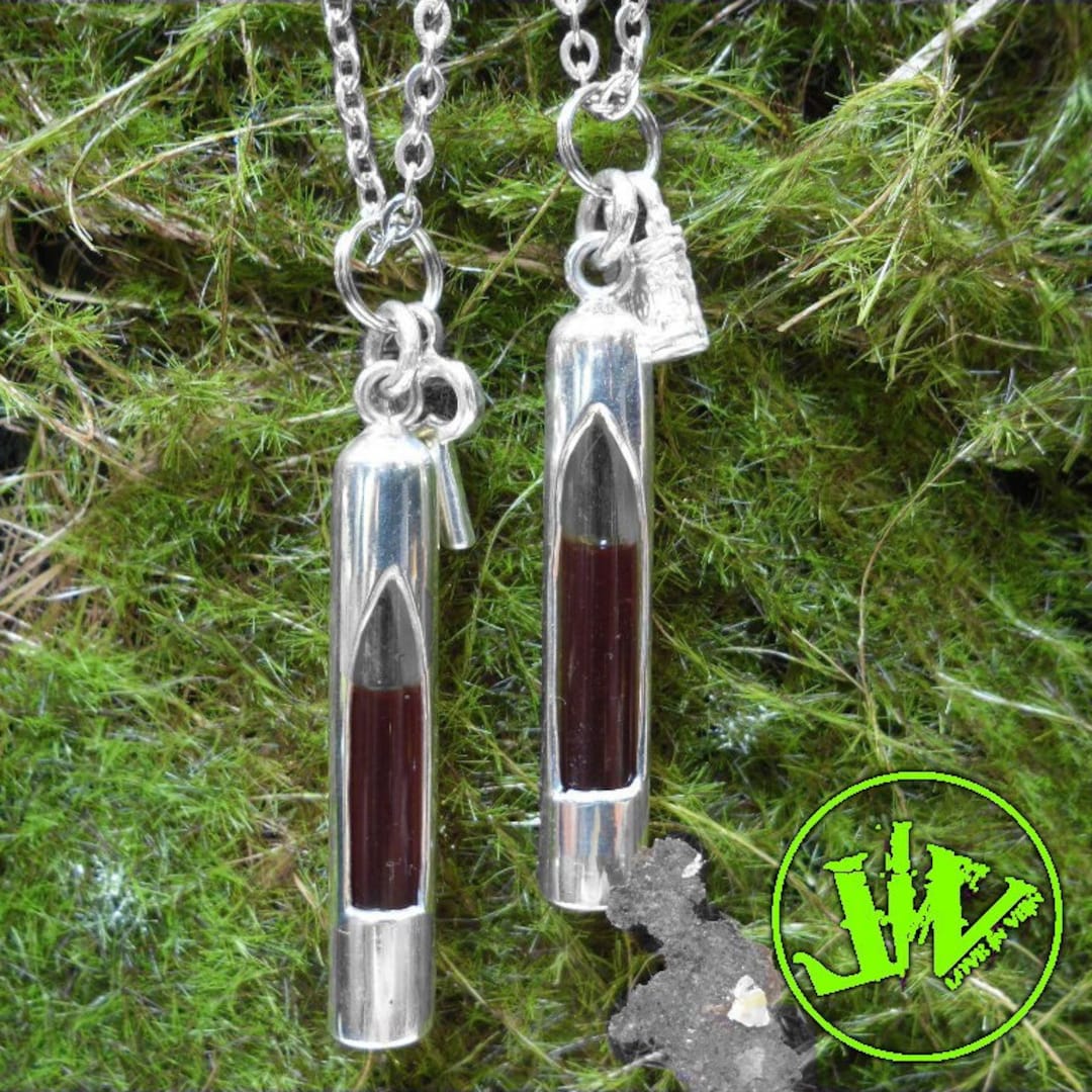 Sterling Silver Blood Vial Kit for Wedding Blood Vial Necklaces Blood Vials for Friends Blood