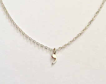 Comma,....Breathe Silver Necklace