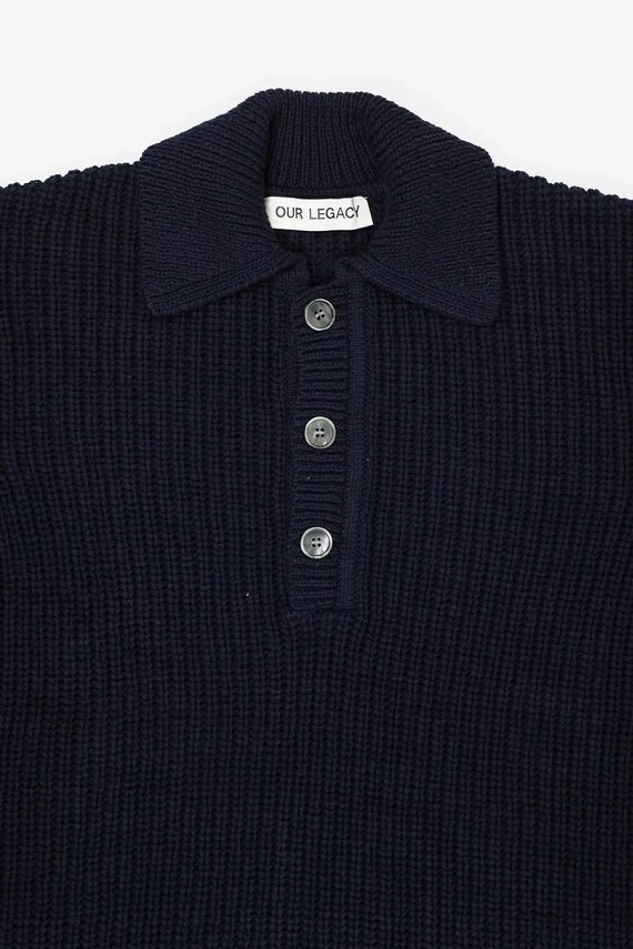 Our Legacy Big Piquet - Navy Chunky Cotton Rib - Etsy