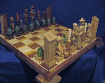 The Masonic Chess Set II. Etsy