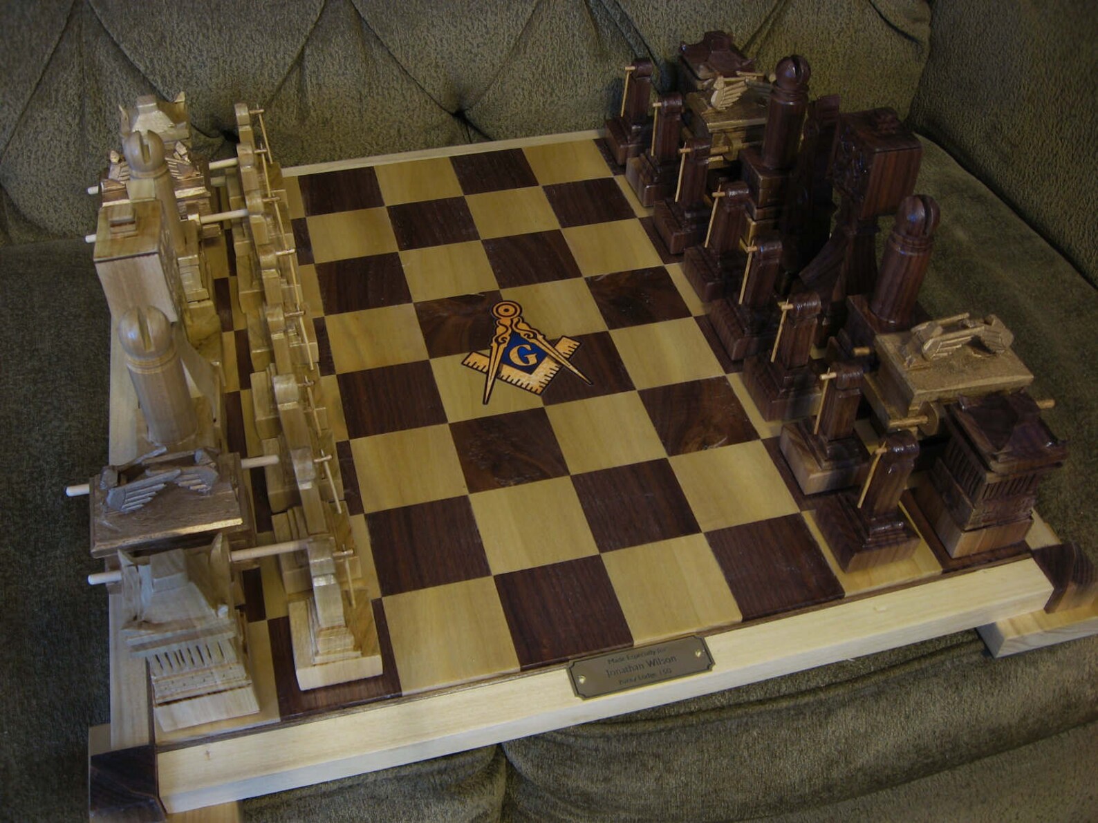 Masonic Chess Set II Etsy