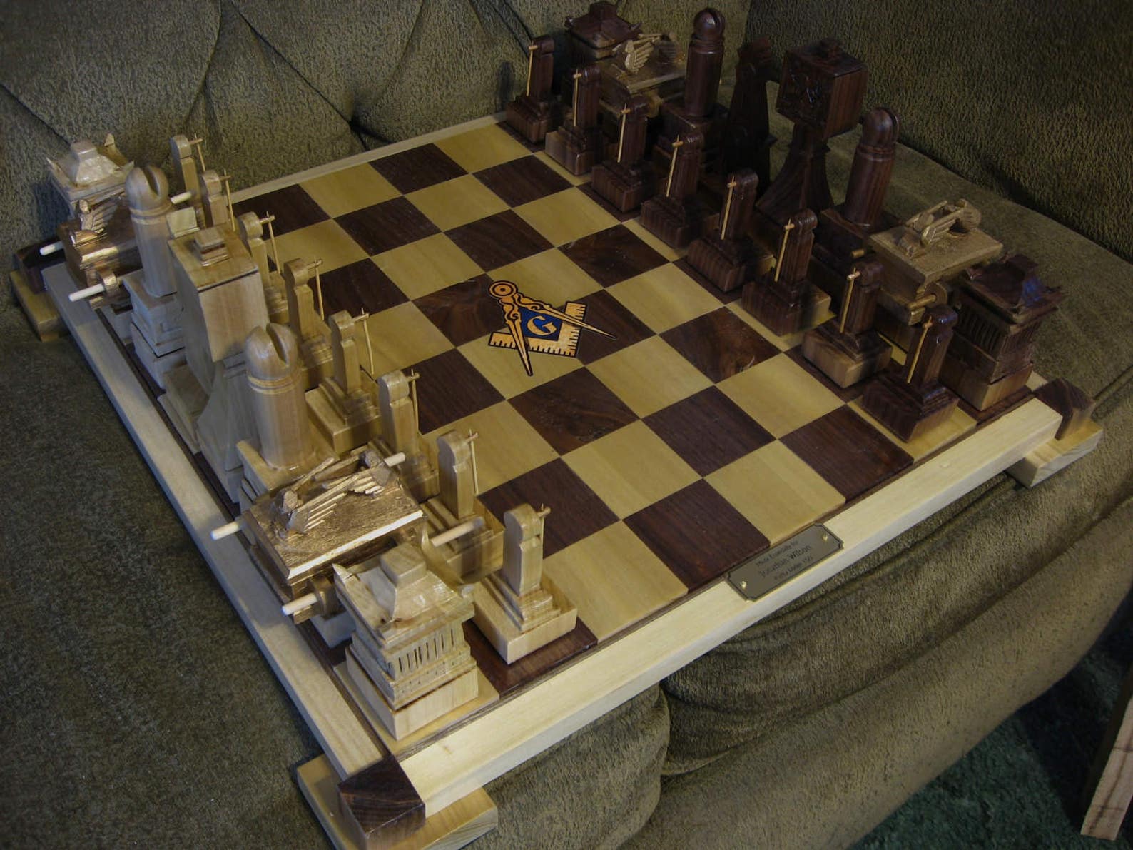 Masonic Chess Set II Etsy