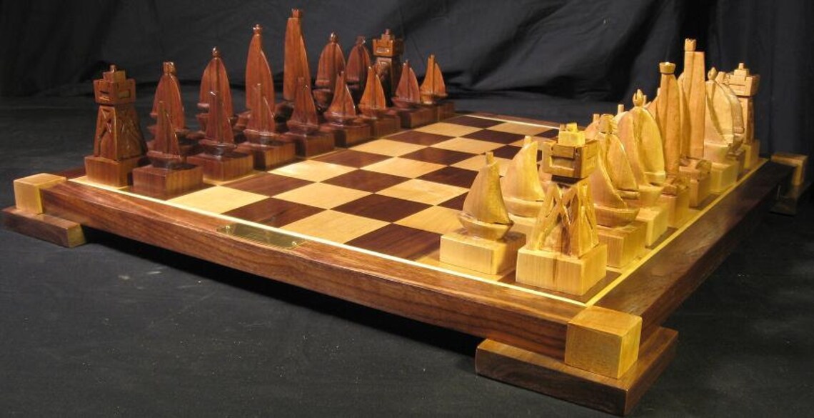 Chess Set Sailboat Chess Set America's Cup Edition on Etsy Etsy