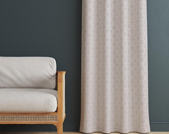 Geometric Cotton Blend Curtain Panel: Modern Minimalist Style
