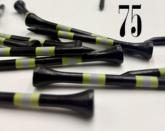 75| Bamboo firefighter striped golf tees 3.25" With Tracking