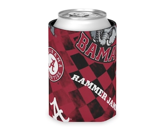 Alabama Pride Can Cooler: College Football Tailgate Drink Sleeve