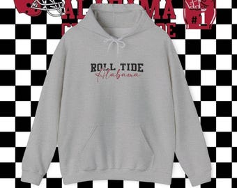 Alabama state Hoodie | Alabama Repeat Text Back Print
