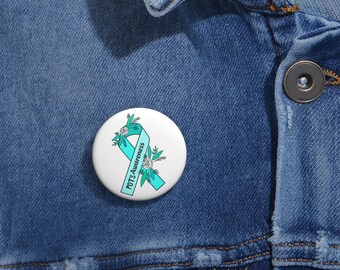 Custom POTS Awareness Pin Buttons, Awareness Badges, Supportive Gift, Awareness Ribbon Pins, Mental Health Advocacy, Eco-Friendly Button