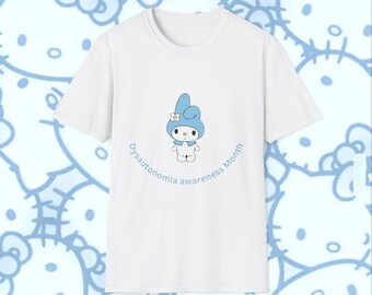 Dysautonomia Awareness T-Shirt, Cute Unisex Tee, Softstyle Short Sleeve Top, Perfect for Disease Awareness Month, Gift for Friends