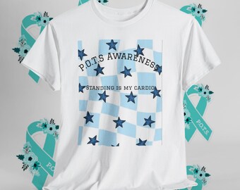 Starry Cotton Pots syndrome support Tee - Stylish Summer Wear, Unisex Graphic Shirt, Casual Everyday Fashion, Gift for Star Lovers