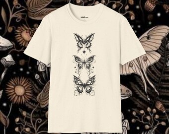 Butterfly Vibes Unisex T-Shirt, Trendy Graphic Tee, Nature-Inspired Gift, Summer Fashion, Everyday Wear, Eco-Friendly Shirt