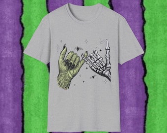 Halloween Vibe Unisex Softstyle T-Shirt, Spooky Graphic Tee, Cute Ghost Tee, Perfect for Halloween, Casual Wear, Unique Gift