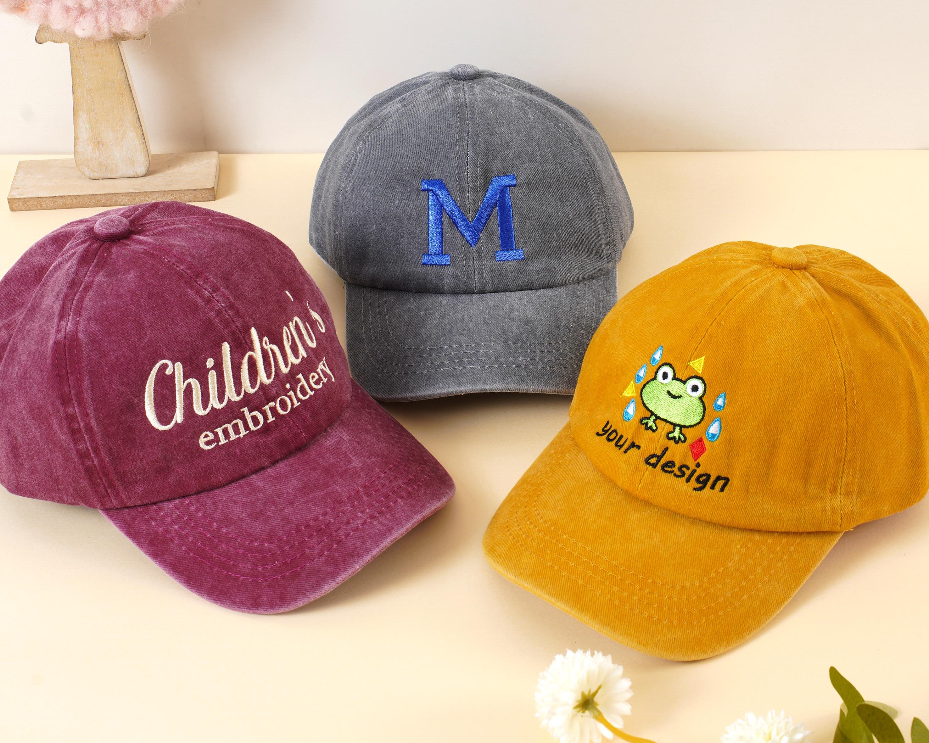 カスタム子供用帽子、文字/ロゴ刺繍野球帽、名前入り帽子