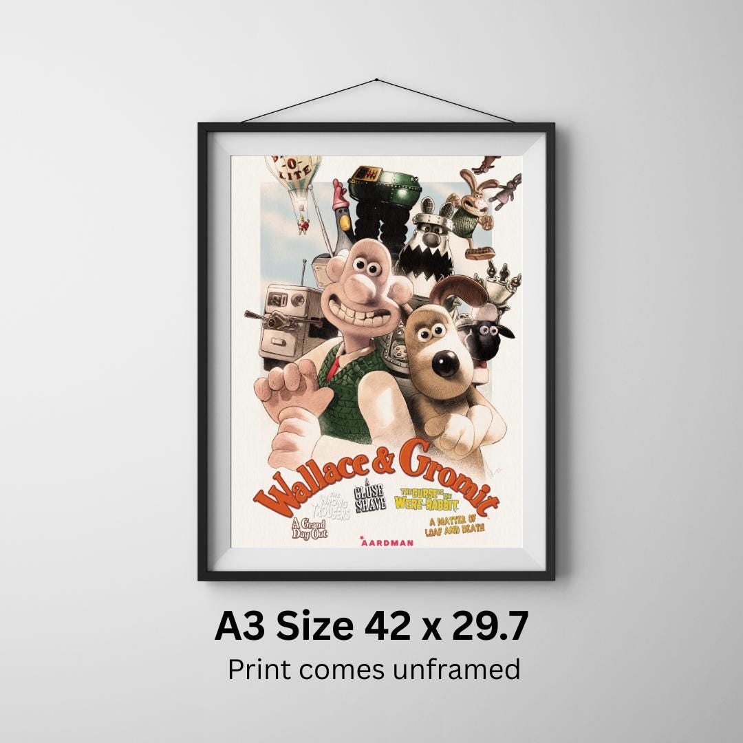 Wallace and gromit poster - Etsy 日本
