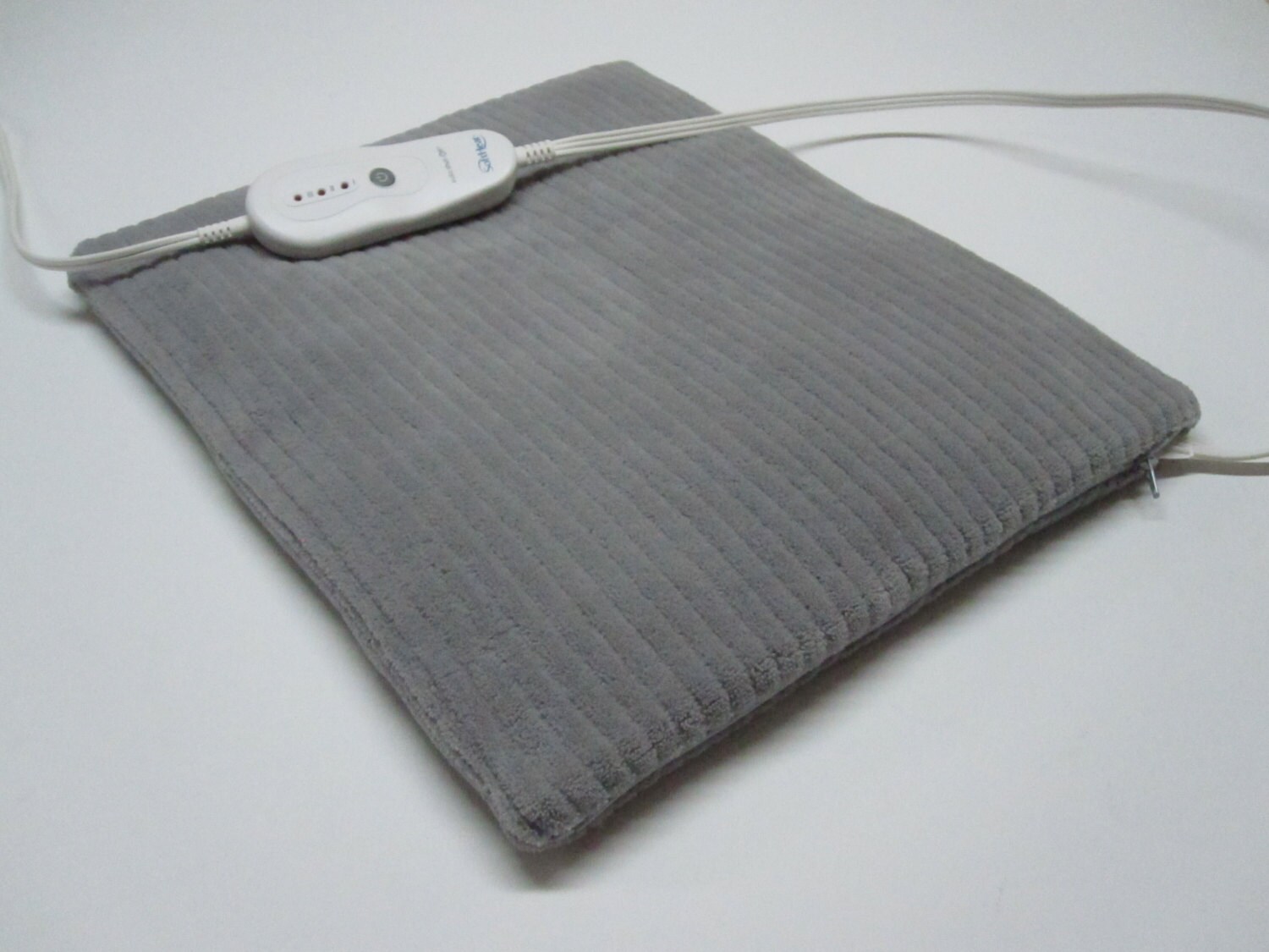 Luxury Heating Pad Cover Elegant Steel Gray Chenille Fleece Etsy
