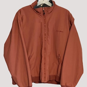 VTG L.L. Bean 3-Season Jacket Men’s XXL Tall Orange w/GreyFleece Lined Full Zip